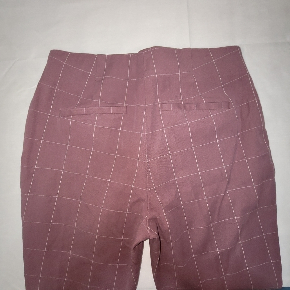 a new day Stretch Skinny Pale Plum Plaid Women's Dress Pants Size 6 - Picture 4 of 13